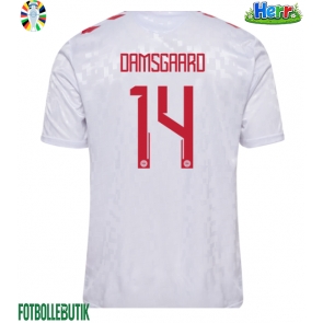 Danmark Mikkel Damsgaard #14 Bortatröja EM 2024 Kortärmad